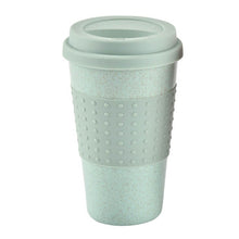 Load image into Gallery viewer, Hot Plastic Wheat Straw Travel Coffee Mugs Coffee Cup With Travel Lid Easy To Go Portable Mug For Outdoor Camping Hiking Picnic